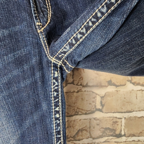 Silver Jeans Suki Mid Rise Slim Bootcut Dark Wash Size 36W/33L Rodeo Festival - Picture 12 of 16